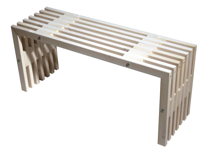 Hillerstorp EcoFurn bænk udendørs 100 cm fyr hvid olieret, Fyr hvid olieret
