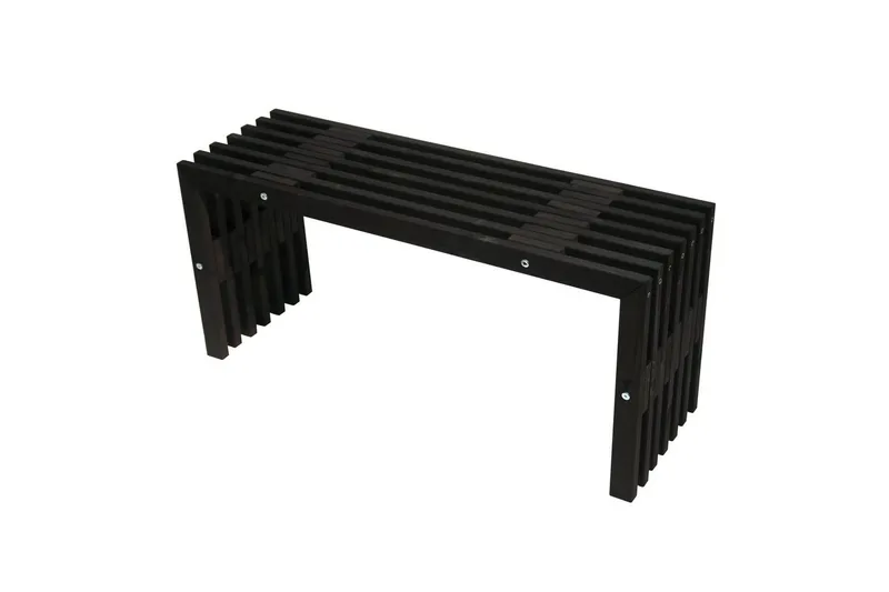 Hillerstorp EcoFurn bænk udendørs 100 cm fyr sort olieret, Fyr sort olieret