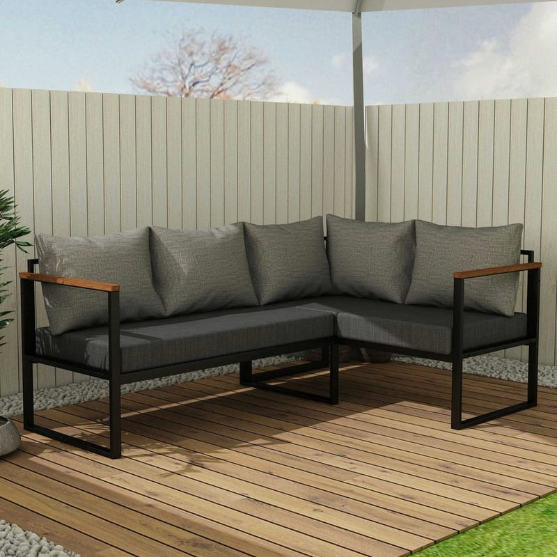 Hue Havesofa 190 cm - Grå/Antracit - Havemøbler - Havesofaer & bænke - Havesofaer