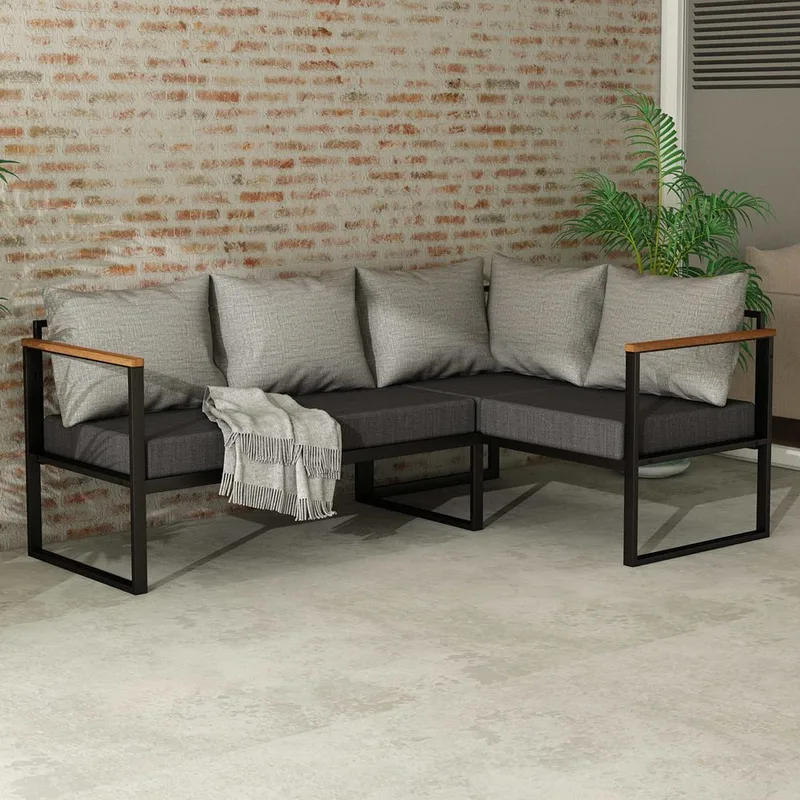 Hue Havesofa 190 cm - Grå/Antracit - Havemøbler - Havesofaer & bænke - Havesofaer