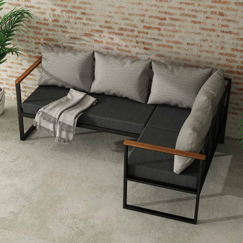 Hue Havesofa 190 cm - Grå/Antracit - Havemøbler - Havesofaer & bænke - Havesofaer