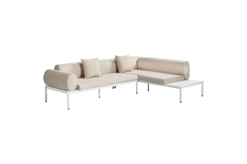 Loungegrupp Beliani Rasiglia Beige||White - Havemøbler - Loungemøbler - Sofagrupper udendørs