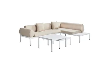 Loungegrupp Beliani Rasiglia Beige||White - Havemøbler - Loungemøbler - Sofagrupper udendørs