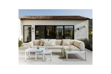 Loungegrupp Beliani Rasiglia Beige||White - Havemøbler - Loungemøbler - Sofagrupper udendørs