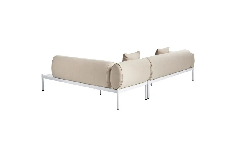 Loungegrupp Beliani Rasiglia Beige||White - Havemøbler - Loungemøbler - Sofagrupper udendørs