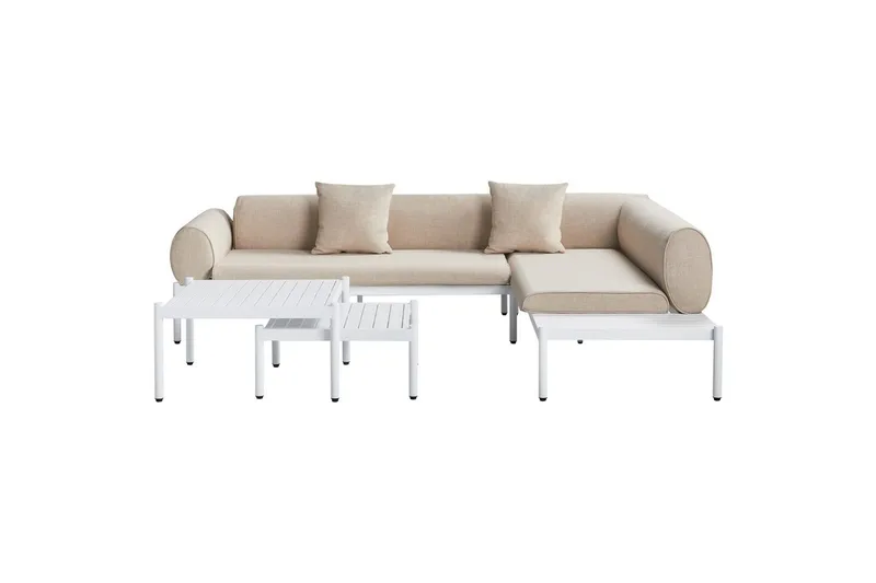 Loungegrupp Beliani Rasiglia Beige||White, undefined