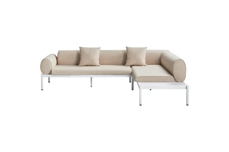 Loungegrupp Beliani Rasiglia Beige||White - Havemøbler - Loungemøbler - Sofagrupper udendørs