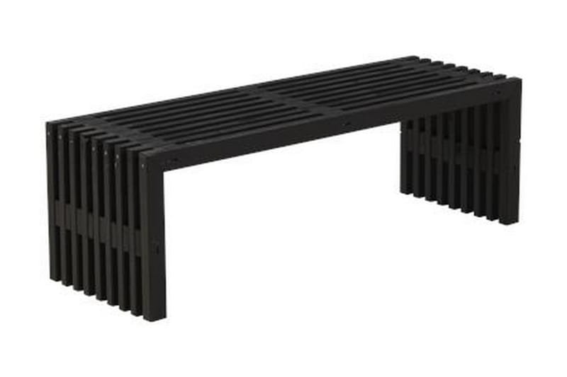 Rustik træbænk Design 138x49x45cm - sort - Udendørs bænk & havebænk