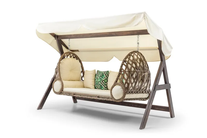 Saltanat Komplet Hammock 263 cm - Cream - Havemøbler - Havesofaer & bænke - Hængesofaer