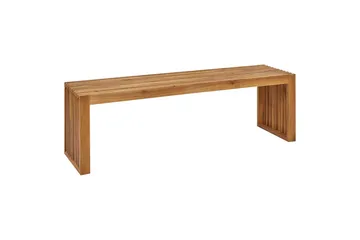 Set med 2 trädgårdsbänkar Beliani Sulzano Light wood - Havemøbler - Havesofaer & bænke - Udendørs bænk & havebænk