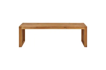 Set med 2 trädgårdsbänkar Beliani Sulzano Light wood - Havemøbler - Havesofaer & bænke - Udendørs bænk & havebænk
