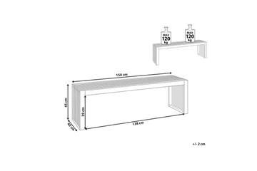 Set med 2 trädgårdsbänkar Beliani Sulzano Light wood - Havemøbler - Havesofaer & bænke - Udendørs bænk & havebænk