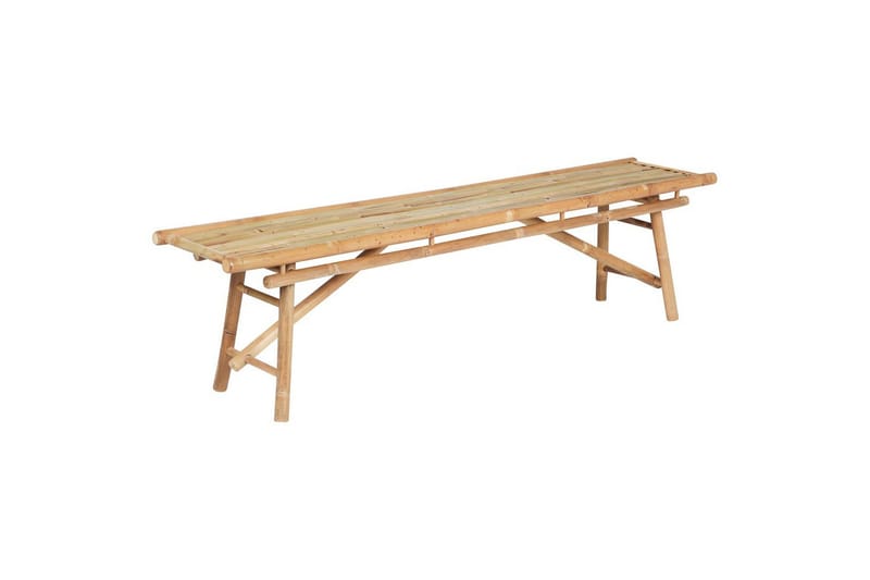 Set med 2 trädgårdsbänkar Beliani Tindari Light wood - Havemøbler - Havesofaer & bænke - Udendørs bænk & havebænk