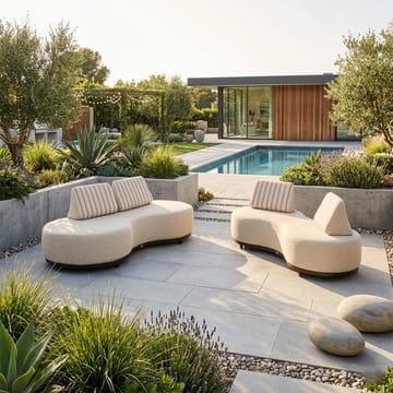 Sofa HOME4YOU Amano 2-personers Beige - Beige - Havemøbler - Havesofaer & bænke - Havesofaer