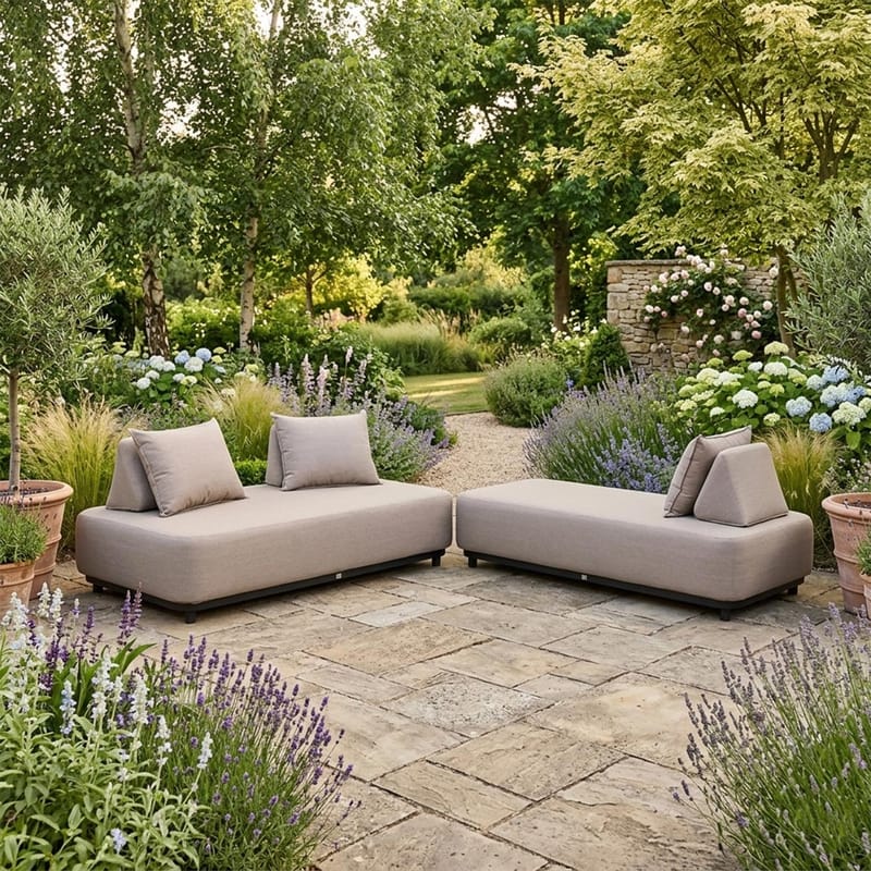 Sofa HOME4YOU Amore 2-personers Beige - Beige - Havemøbler - Havesofaer & bænke - Havesofaer