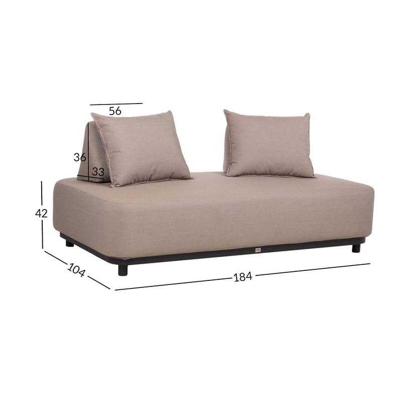 Sofa HOME4YOU Amore 2-personers Beige - Beige - Havemøbler - Havesofaer & bænke - Havesofaer