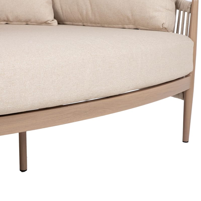 Sofa HOME4YOU Medina 163,5x135x71,5 cm beige - Beige - Havemøbler - Havesofaer & bænke - Havesofaer