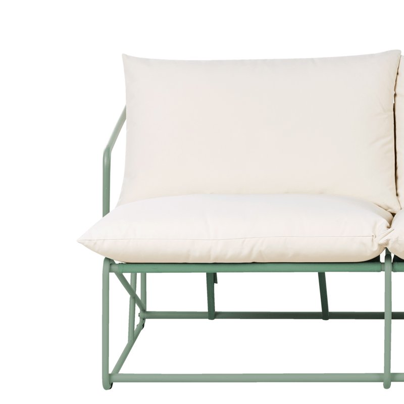 Sofa udendørs 2-personers Ponte - Grøn/Beige - Havemøbler - Havesofaer & bænke