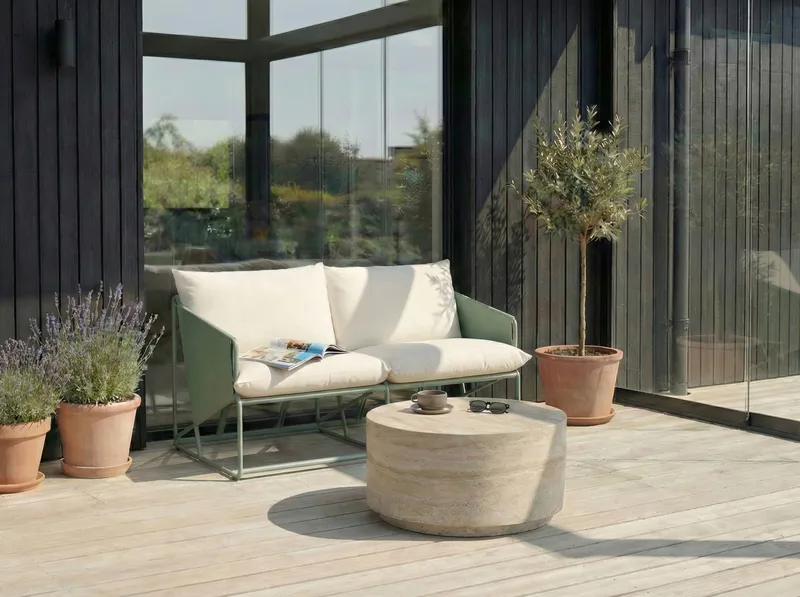 Sofa udendørs 2-personers Ponte - Grøn/Beige - Havemøbler - Havesofaer & bænke