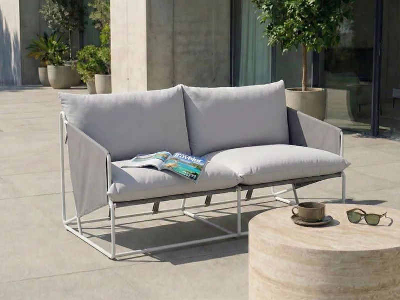 Sofa udendørs 2-personers Ponte - Grå - Havemøbler - Havesofaer & bænke