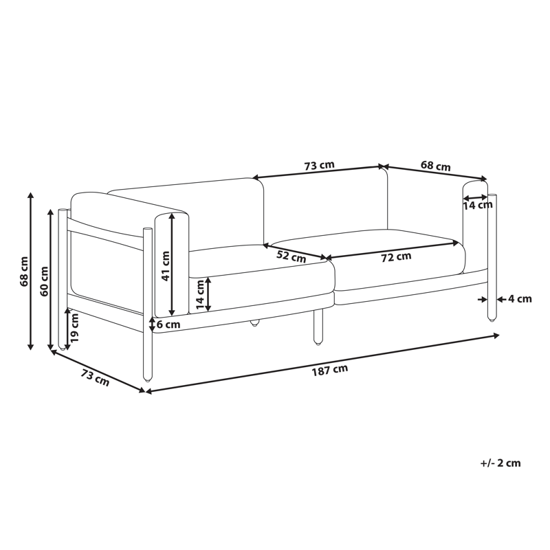 Sofa udendørs 2-personers Ferretti - Grå/Beige - Havemøbler - Havesofaer & bænke