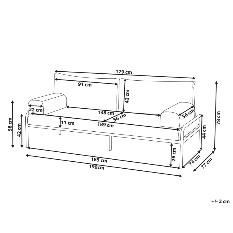 Sofa udendørs 2-personers Solofra - Grøn - Havemøbler - Havesofaer & bænke
