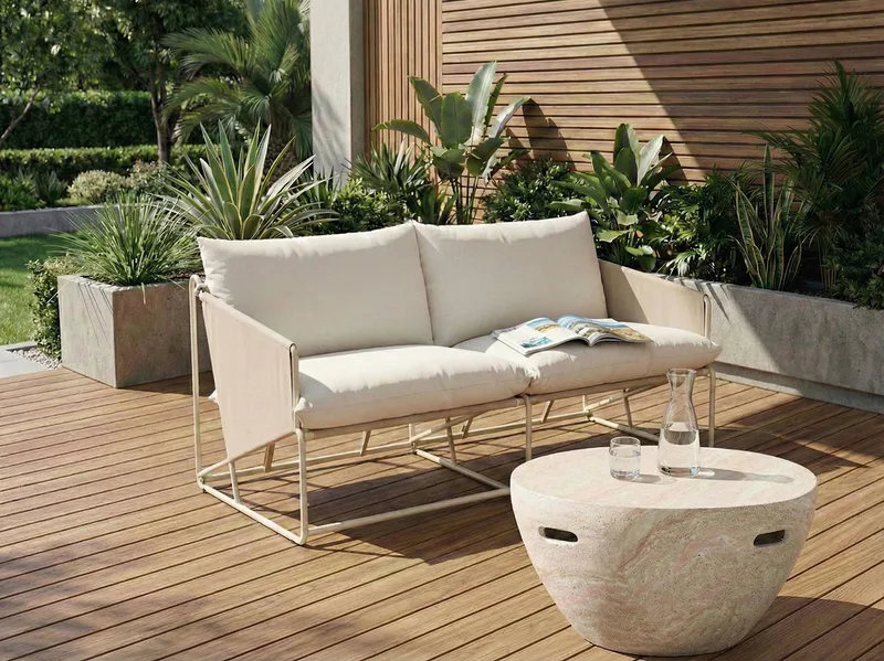 Sofa udendørs 2-personers Ponte - Taupe/Beige - Havemøbler - Havesofaer & bænke