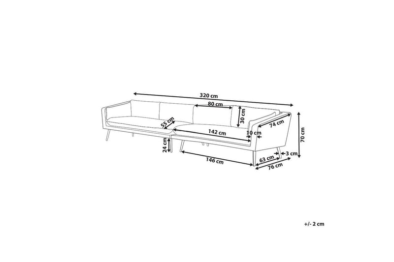 Stor soffa Beliani Loretello Beige/grå Beige||Grey - Havemøbler - Havesofaer & bænke - Havesofaer