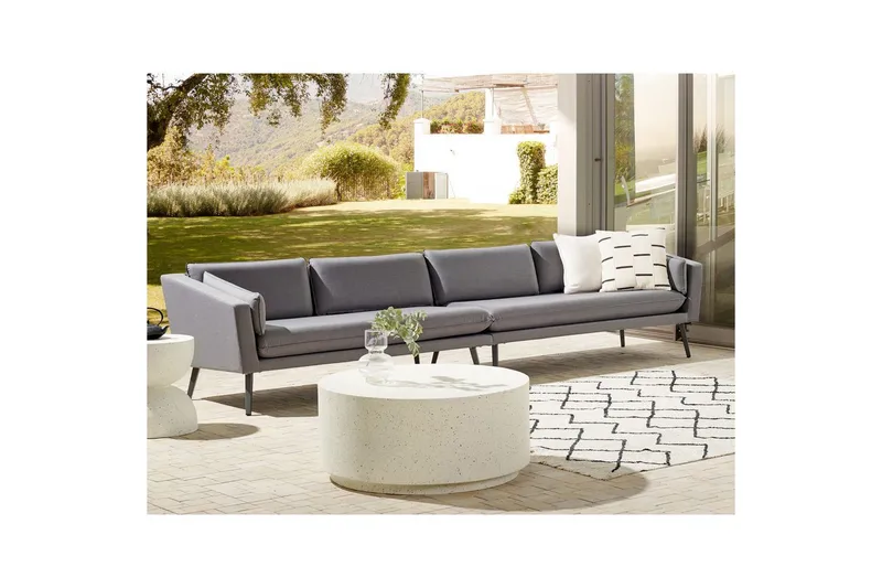 Stor soffa Beliani Loretello Beige/grå Grey - Havemøbler - Havesofaer & bænke - Havesofaer