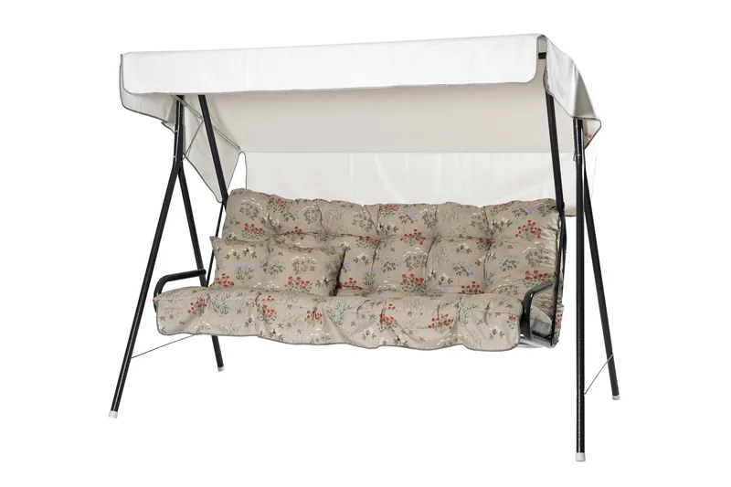 Suvi Komplet Hængekøje 200 cm, Grå/Blomstret