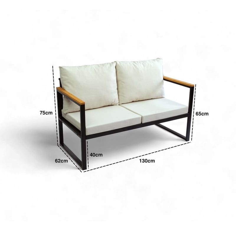 Sylros Havesofa 130 cm - Beige - Havemøbler - Havesofaer & bænke - Havesofaer