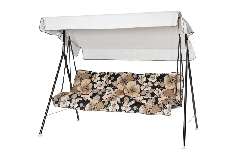 Teneriffa Komplet Hængekøje 190 cm, Grå/Blomstret