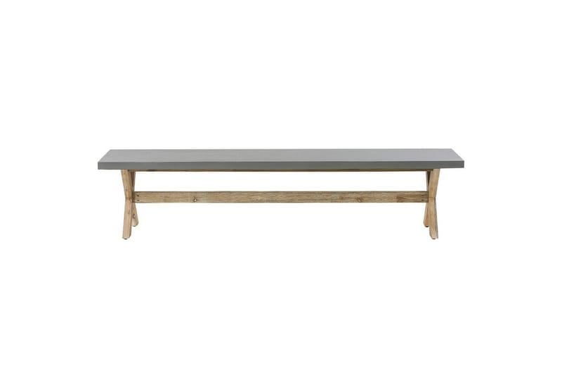 Trädgårdsbänk Beliani Olbia Grå/ljust trä Grey||Light wood - Havemøbler - Havesofaer & bænke - Udendørs bænk & havebænk