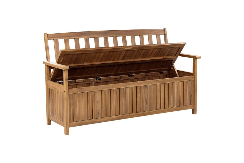 Trädgårdsbänk Beliani Sovana Ljus trä Light wood - Havemøbler - Havesofaer & bænke - Udendørs bænk & havebænk