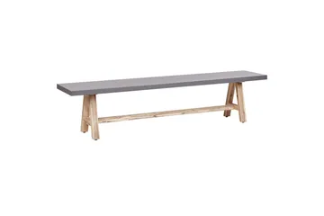Trädgårdsbänk Beliani Tonnare Grey||Light wood - Havemøbler - Havesofaer & bænke - Udendørs bænk & havebænk
