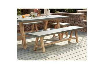 Trädgårdsbänk Beliani Tonnare Grey||Light wood - Havemøbler - Havesofaer & bænke - Udendørs bænk & havebænk