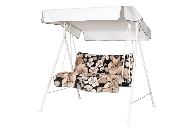 Tritante Komplet Hængekøje 130 cm, Hvid/Blomstret