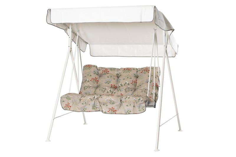 Tritante Komplet Hængekøje 130 cm, Hvid/Blomstret