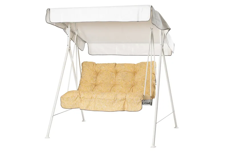 Tritante Komplet Hængekøje 130 cm, Hvid/Gul