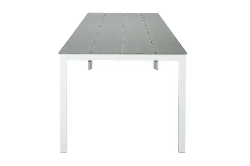 Tunis spisebord til udendørsbrug 140x90 cm rektangulært - Hvid/Grå - Havemøbler - Havebord - Spisebord & havebord