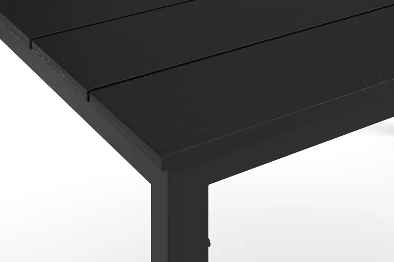 Tunis spisebord til udendørsbrug 140x90 cm rektangulært - Sort/Sort - Havemøbler - Havebord - Spisebord & havebord