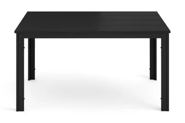 Tunis spisebord til udendørsbrug 140x90 cm rektangulært - Sort/Sort - Havemøbler - Havebord - Spisebord & havebord