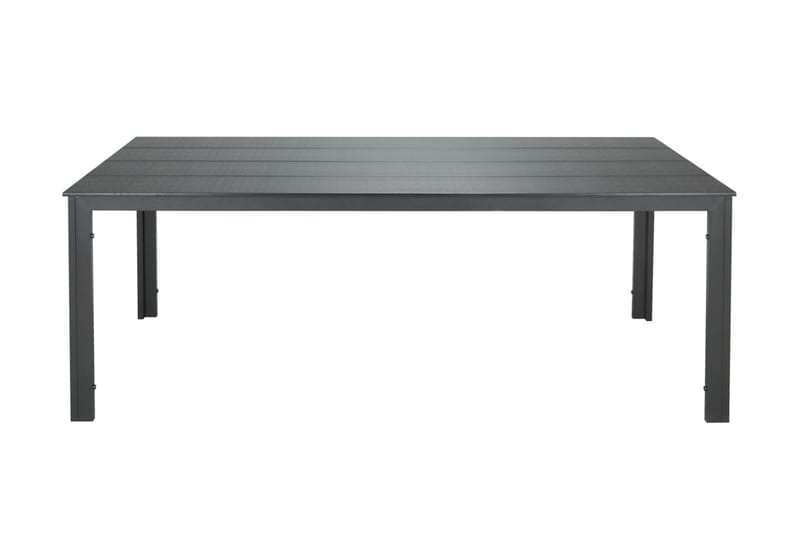 Tunis spisebord til udendørsbrug 205x90 cm rektangulært - Sort/Sort - Havemøbler - Havebord - Spisebord & havebord