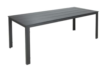 Tunis spisebord til udendørsbrug 205x90 cm rektangulært - Sort/Sort - Havemøbler - Havebord - Spisebord & havebord