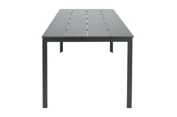 Tunis spisebord til udendørsbrug 205x90 cm rektangulært - Sort/Sort - Havemøbler - Havebord - Spisebord & havebord