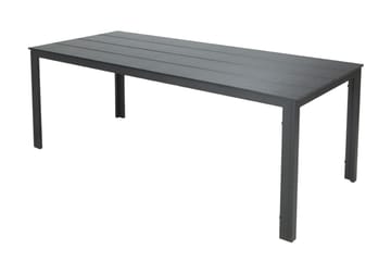 Tunis spisebord til udendørsbrug 205x90 cm rektangulært - Sort/Sort - Havemøbler - Havebord - Spisebord & havebord