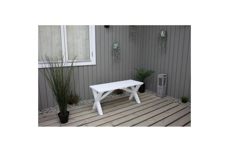 Udendørs Bænk Scottsdale - Hvid, 100 cm - Havemøbler - Havesofaer & bænke - Udendørs bænk & havebænk