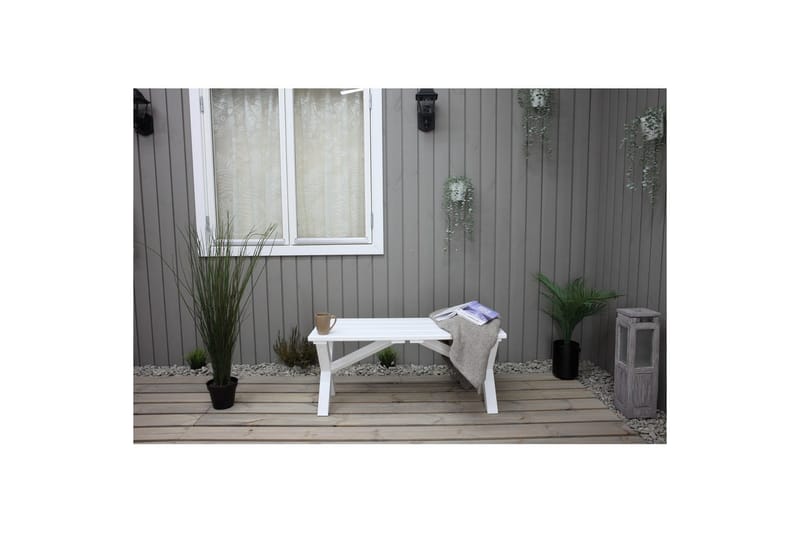 Udendørs Bænk Scottsdale - Hvid, 100 cm - Havemøbler - Havesofaer & bænke - Udendørs bænk & havebænk