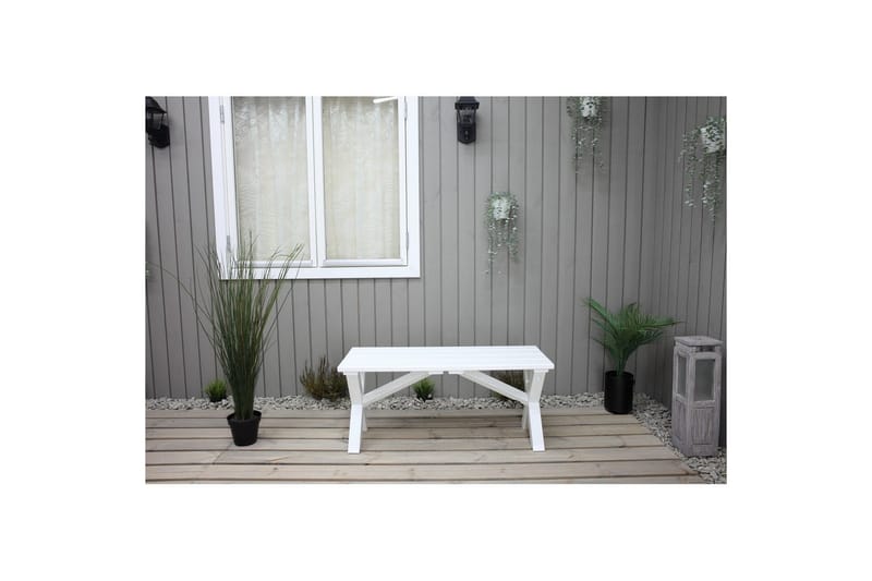 Udendørs Bænk Scottsdale - Hvid, 100 cm - Havemøbler - Havesofaer & bænke - Udendørs bænk & havebænk