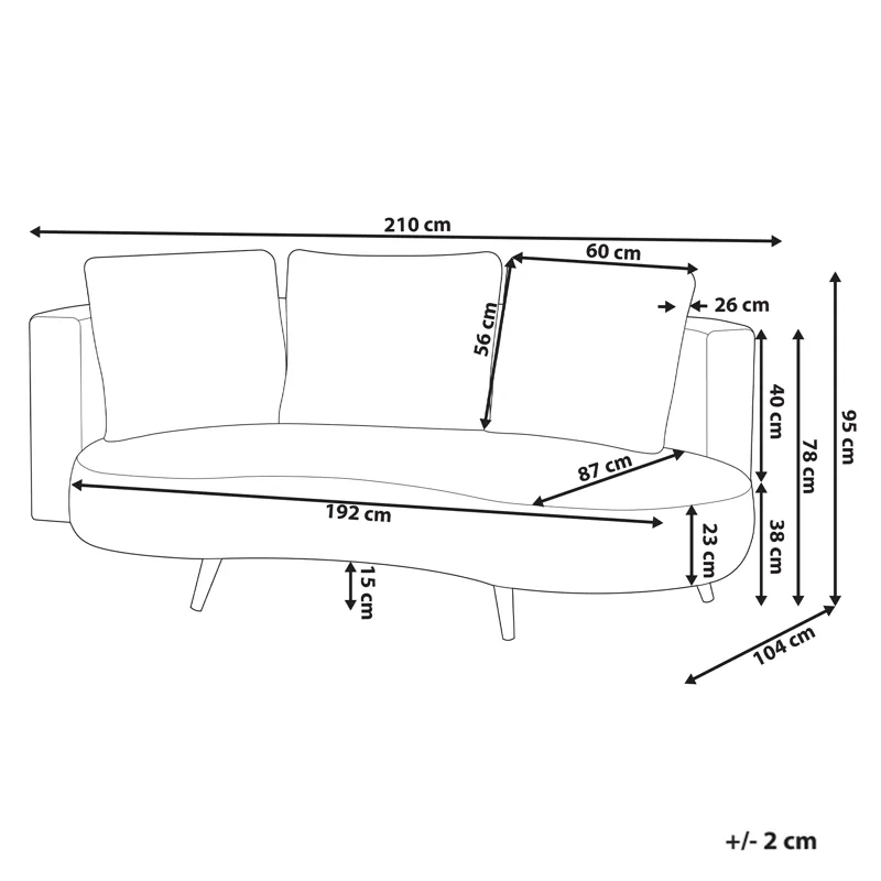Udendørs sofa Parori venstrevendt - Beige - Havemøbler - Havesofaer & bænke - Havesofaer
